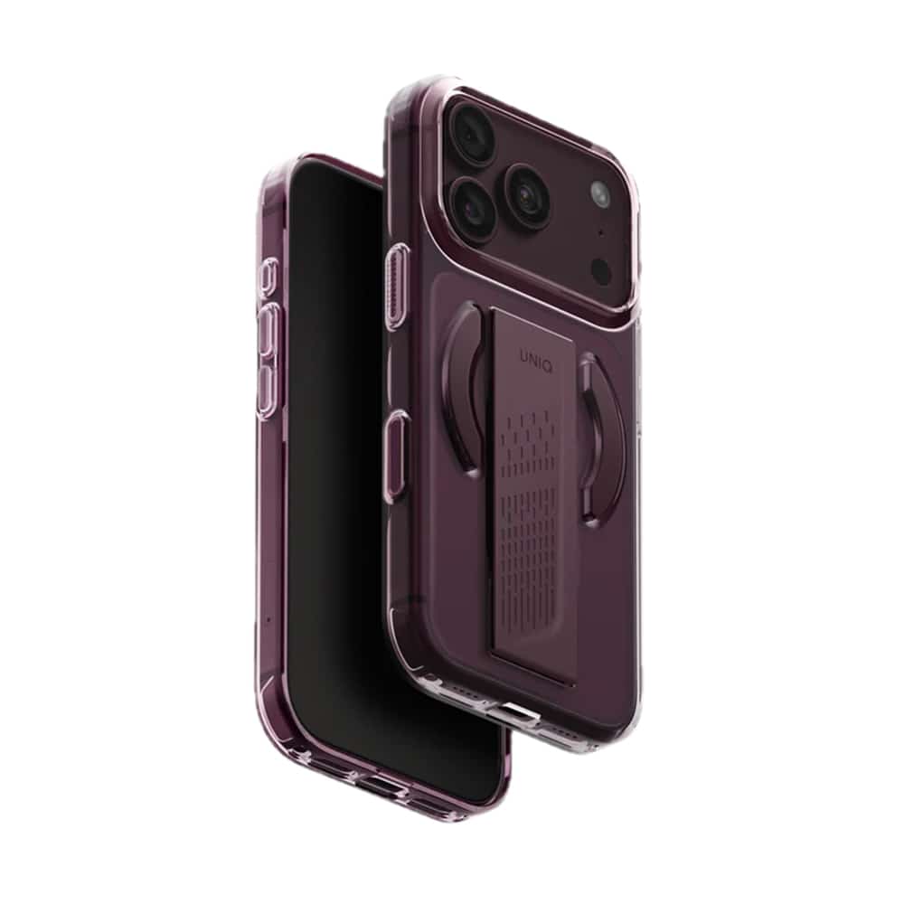 3465476548698 (1) حافظة Uniq Heldro Air Grip لهاتف iPhone 18 Pro - مخمل بيرغندي - الصورة 1
