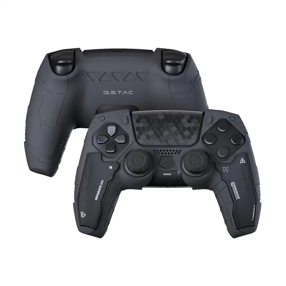 35745876548658 GeekShare Anti-Slip Silicone Protective Case For PS5 Controller - Black - Image 1