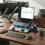 Pawa Laptop Cooling Stand With Phone Holder - Silver - Image 2