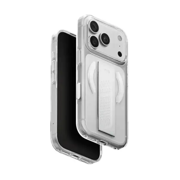Uniq Heldro Air Grip Case for iPhone 18 Pro - Lucent Clear