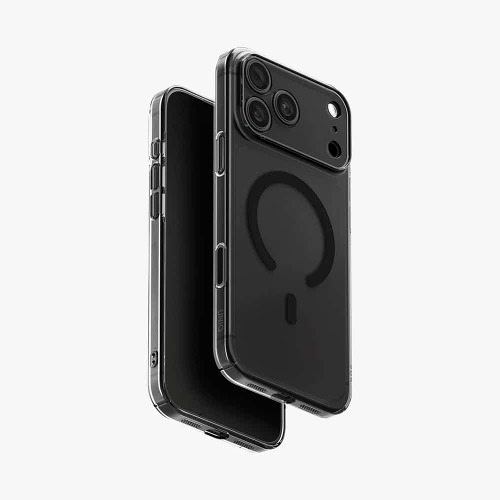 436754375487654 (1) حافظة UNIQ AirSuit 1.3 مم فائقة النحافة بتقنية MagClick لهاتف iPhone 18 Pro Max - لون دخاني لامع - الصورة 1