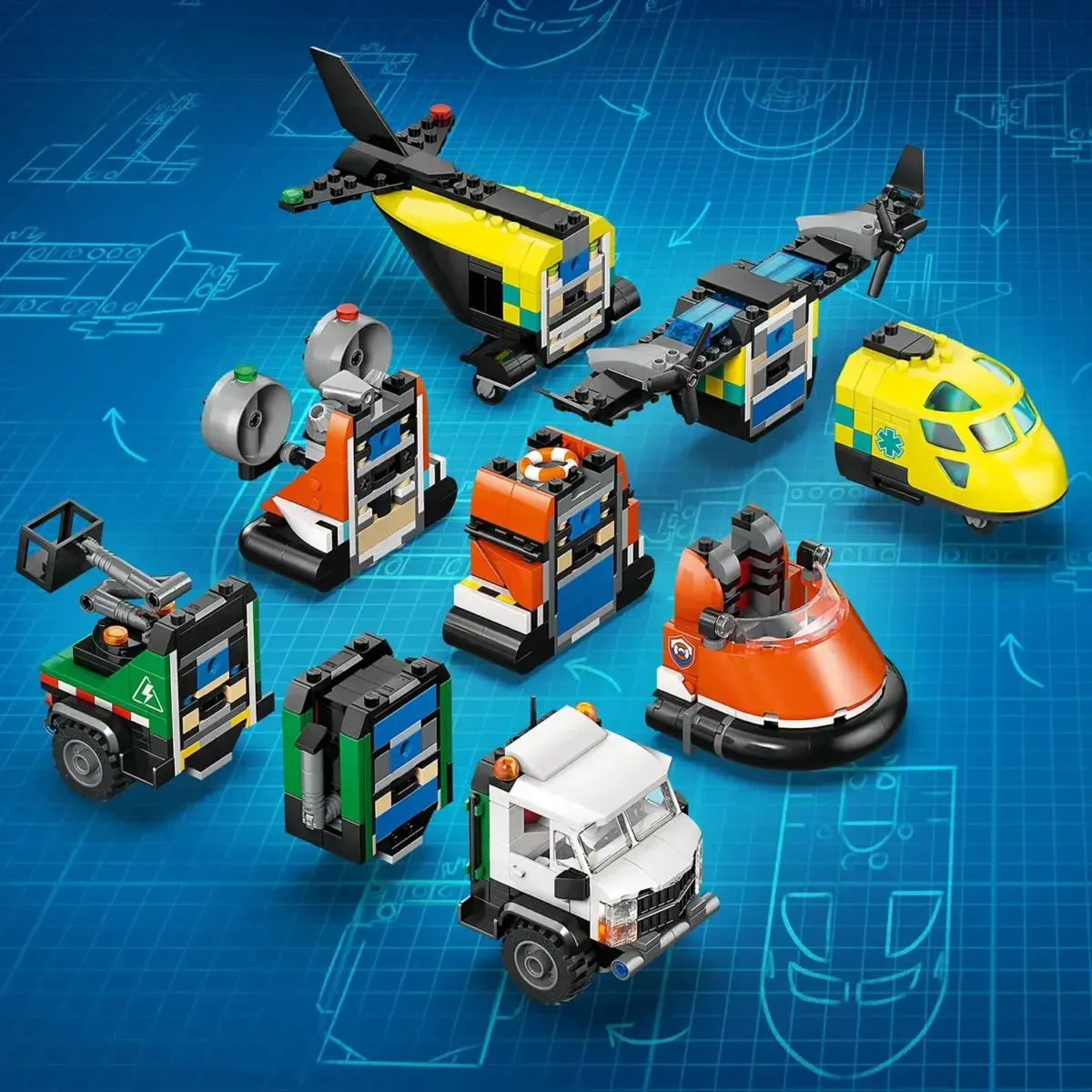 LEGO City Airplane, Service Truck & Hovercraft Remix 60505 - Image 3