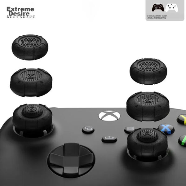 GeekShare Xbox Controller Joystick Caps, 3 Pairs of Silicone Protective Covers - Black