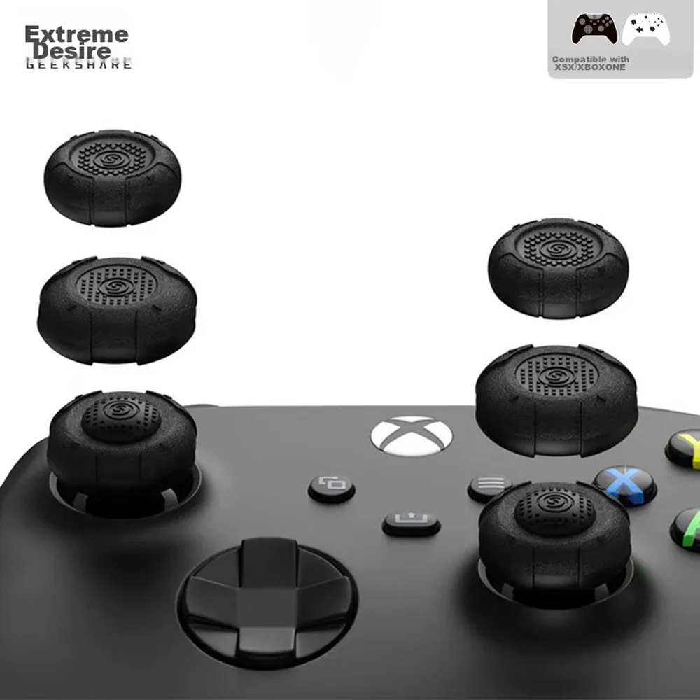 dhdetjh GeekShare Xbox Controller Joystick Caps, 3 Pairs of Silicone Protective Covers - Black - Image 1