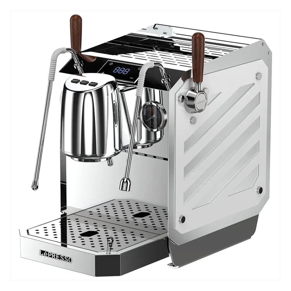 drfgdzeh LePresso Commercial Corazzato 9 Bar Coffee Machine with Italian Rotary Pump - Silver - Image 1
