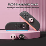 GeekShare Pink Skull Silicone Thumb Grip Caps for Switch 2 - Black & Pink - Image 2