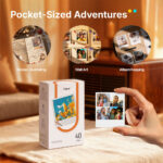 Liene Amber 3x3 Sticky 40 Sheet Photo Paper & 1 Ink - White & Orange - Image 7