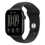 Apple Watch Series 12 46mm Black Aluminium Case GPS Sport Band (S/M) - Black - Image 2