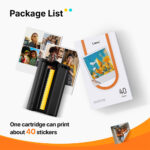 Liene Amber 3x3 Sticky 40 Sheet Photo Paper & 1 Ink - White & Orange - Image 6