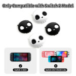 GeekShare Skull Silicone Thumb Grip Caps for Switch 2 - Black & White