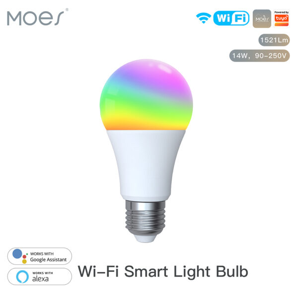 MOES WIFI Smart Color LED light Bulb 14W