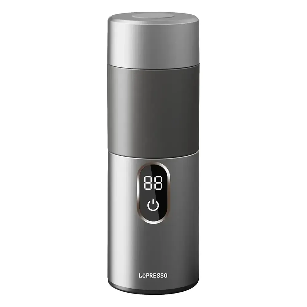 _l.23 Lepresso MokaRise Electric Moka Maker with One-Touch Operation - Silver - Image 1
