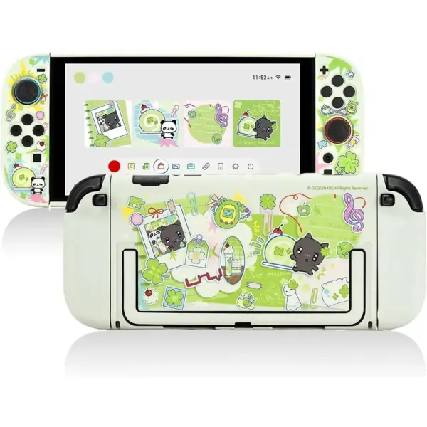 GeekShare Protective Shell Dockable Hard Case For Nintendo Switch 2 - Lucky Clover Memo