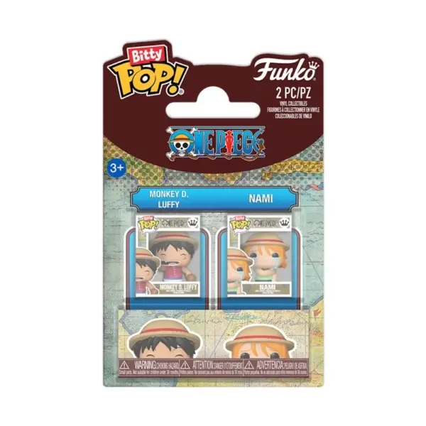 مجسمات صغيرة Funko Bitty Pop! مونكي دي لوفي ونامي (حزمة من قطعتين)