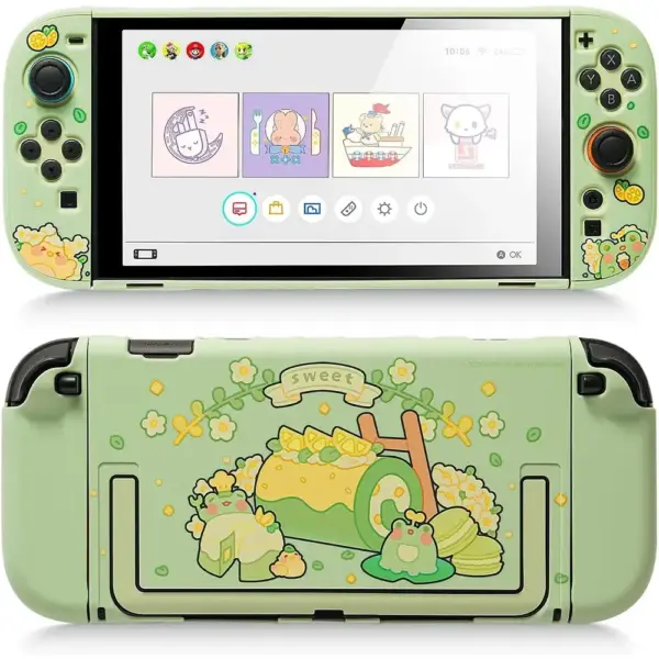 GeekShare Protective Shell Dockable Hard Case For Nintendo  Switch 2 - Matcha Froggy