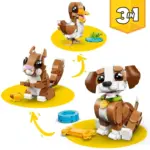 LEGO Creator 3-in-1 Cute Animals: Playful Puppy Dog 31382 - Image 2