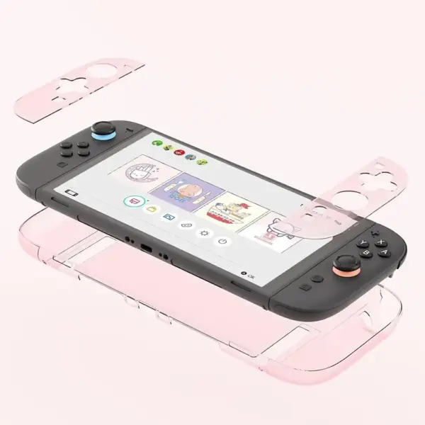 GeekShare Hard Case For Nintendo Switch 2 - Crystal Transparent Pink