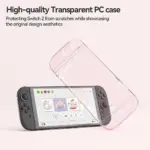 GeekShare Hard Case For Nintendo Switch 2 - Crystal Transparent Pink - Image 2