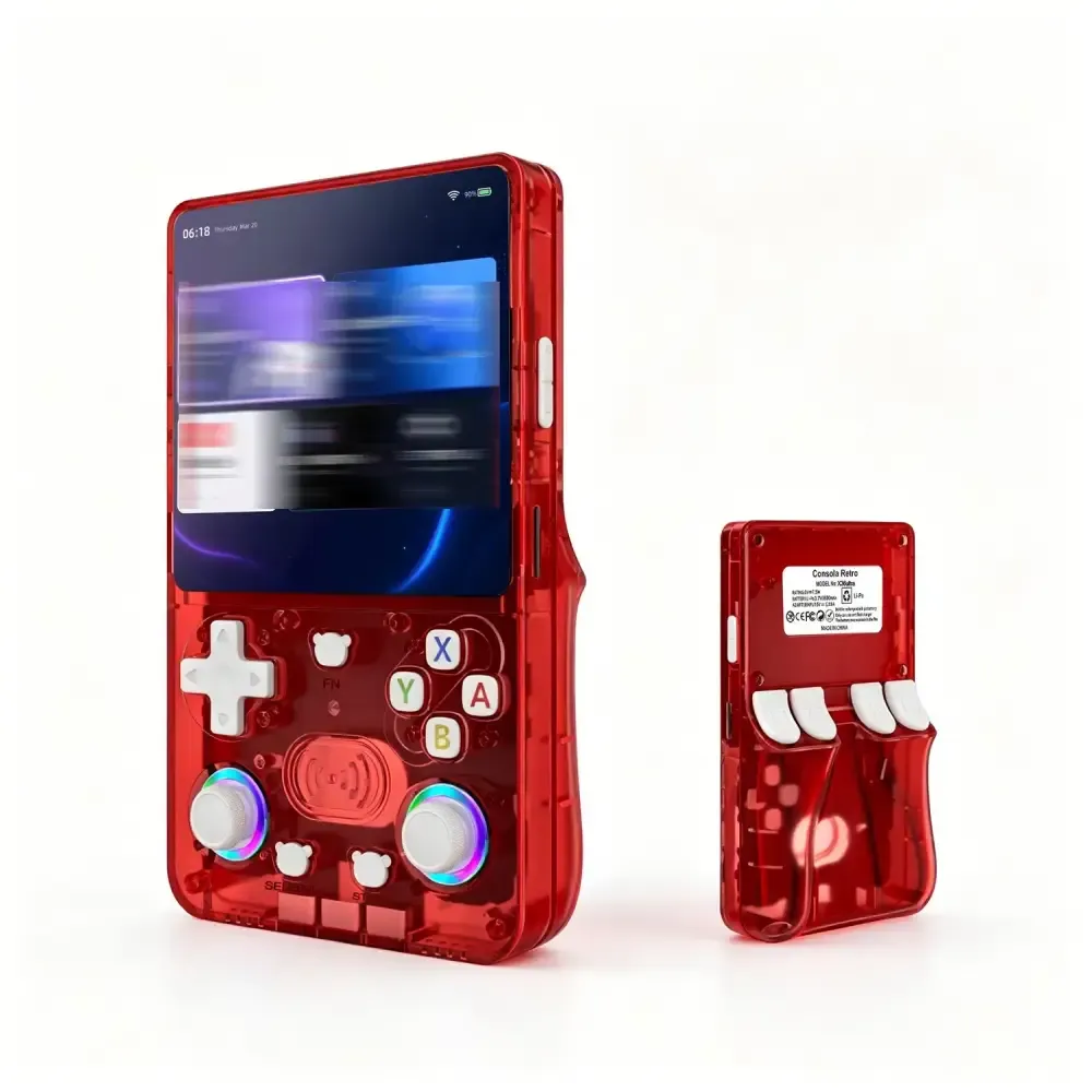 qdw X36 Ultra Retro Handheld Game Console With 4.2-Inch HD IPS Screen - Red - Image 1
