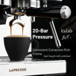 Lepresso Deliziosa Semi-Automatic Coffee Machine with Touch Control Panel - Silver - Image 7