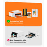 Liene Amber 3x3 Sticky 40 Sheet Photo Paper & 1 Ink - White & Orange - Image 4