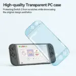 GeekShare Hard Case For Nintendo Switch 2  - Crystal Transparent Blue - Image 3