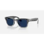 Ray-Ban Meta Wayfarer Gen 2 Smart Glasses with Meta AI & 12MP Camera - Shiny Transparent Grey - Image 3